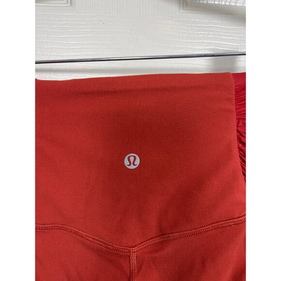 Lululemon Align High Rise Legging Pant Ruched Cayenne Burnt Orange Rust Red - Picture 5 of 8